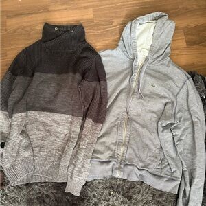 Gray and Black Men's Sweater bundle Large